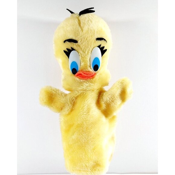 Warner Bros Looney Tunes Plush 12" Tweety Bird Hand  Puppet Mighty Star VTG 1971 - Picture 1 of 4